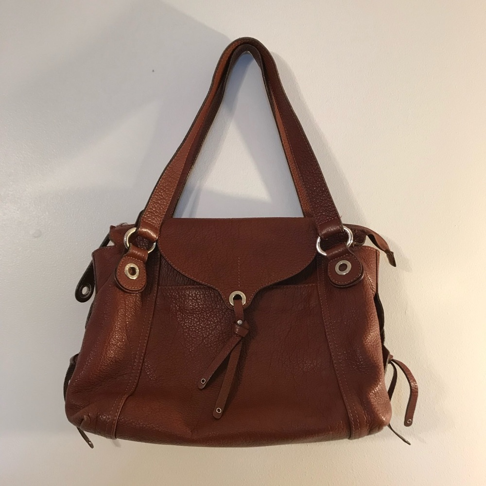 Lamarthe Paris Brown Leather Shoulder Bag